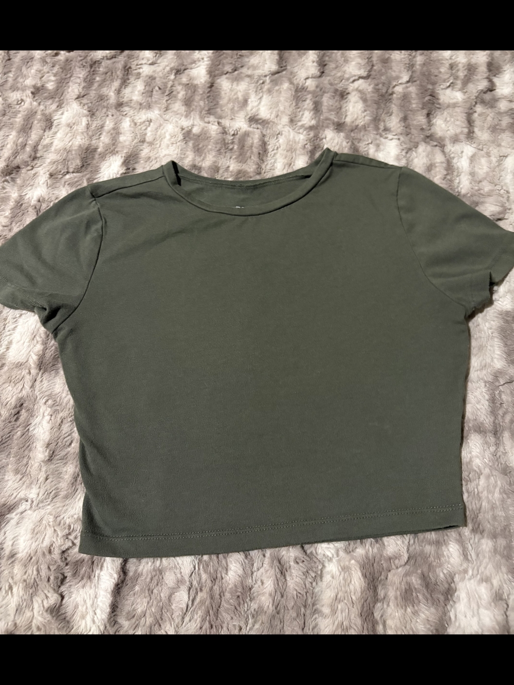 Wild Fable Olive Green Crop Tee Shirt Size Small